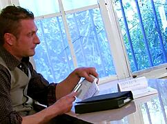 how does this slutty student earn top grades with her tight anal skills?