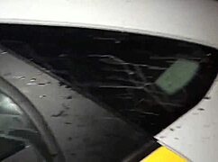 Skinny 18yo Whore Pounds Amateur Couple's Ass And Pussy Outdoor! Small Tits Bounce Wildly In Car Fuck Fest