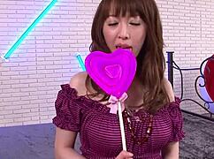 Sayaka tsuji slurps cock before hairy pussy creampie 