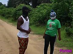 damn sex in the bush feels so good with her big tits and hairy pussy out there 🌳🍆