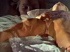 Young girlfriend relaxes alone touching herself gently