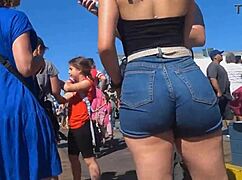 ever caught a juicy big ass straining those tight shorts and jeans outdoors?