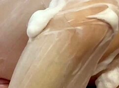 Wife's nipples harden post-period, begging licks in bathroom bliss?