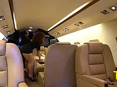 Horny Flight Attendants Kiki Willow & Emma Triple BJ Teddy Tarantino!