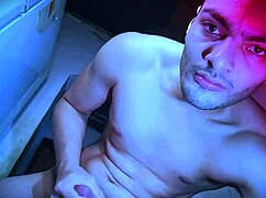 temblores hit as sexy knight gives creepy big cock handjob chills