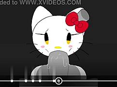 hello kitty's tight holes stretched by massive cock pounding relentlessly