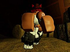 hot cowgirl rides while milking that big wolf dick