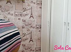 rainha do amador squirts hard with white panties stuffed in her tight pussy