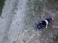 amateur latina redhead couple gets wild with big tits in outdoor public forest voyeur spot