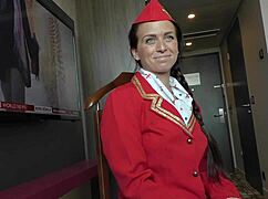 Big butt air hostess natalee bounces bareback