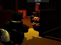 hot cowgirl rides while milking that big wolf dick