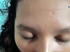 Milf teases cuck with solo play swallows small load