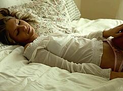 beautiful tanned teen anjelica fingers wet shaved pussy hard!