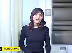 meet angie, submissive 19yo latina in lingerie starting porn with wet blowjob casting