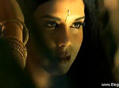 sweet indian milf brunette teases with erotic nude striptease undressing her sensual curves