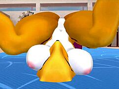 i do renamon workout stretchin to music feelin furry hot