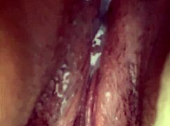 Amateur latina teen loves creampie in tight pussy