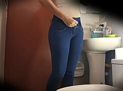 Ever spied a cute colombian college girl's fat ass in hidden bathroom cam?
