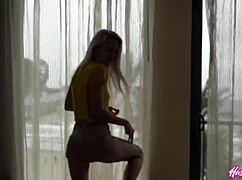 riley squirms while brian and bambino drill her tight curvy cunt hard