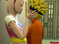 Hinata Begs Sakura for Fuck Tips Then Takes It Like a Slut in Kitchen