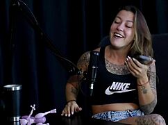 flor de damiana strips sensually showing breasts after transsexual and virginity chat on sheer red