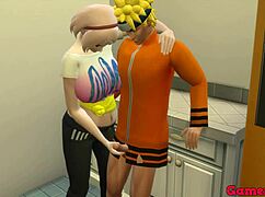 Hinata Begs Sakura for Fuck Tips Then Takes It Like a Slut in Kitchen