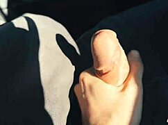 stepsis sneaks a quick cock jerk while i drive the car