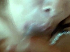 Stepmom Passionately Sucks Curvy Blonde's Huge Cock Until Explosive Cumshot Load