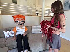 High kicks cheerleader faces deep dick in porn audition day