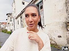 Lena coxx takes anal pounding outdoors in public spots