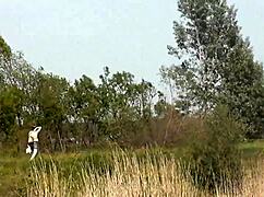 check out this milf fingering wet pussy naked on wild beach