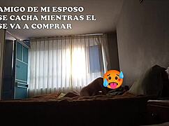 amigo climbs into bed while esposo leaves for training