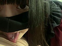 POV landmine girl sloppy tongue blowjob licks till mouth cumshot