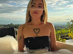 stranger fucks petite nath gomez raw in hotel jacuzzi spreading her wet ass wide