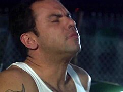 Blonde milf Carmen Luvana gaps her shaved pussy outdoors slut fucked hard