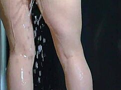 College babes bounce big asses in soapy shower