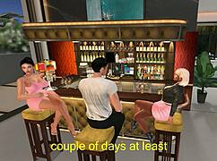 kim's friend gives teasing lap dance