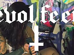 Exposed soles prepped for bastinado torment