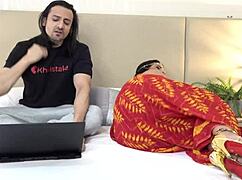 Huge ass desi bhabhi's pussy and ass destroyed rough by devar's monster cock.