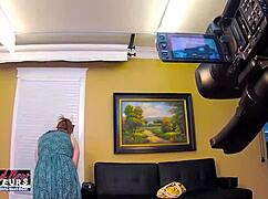 Busty Horny Ginger Carolyn Deepthroats Big Cock Fills Curvy Pussy with Cumshot