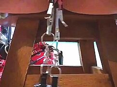 Big Pink Pussy Lips Dangled And Stretched With Weights