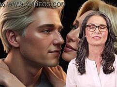 What if AI mom and handsome son play soccer turning into french foot fun?