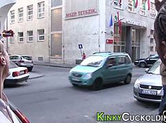 Blonde femdom babe humiliates cuckold riding monster bbc