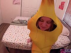 Stepmom's halloween surprise turns into taboo anal creampie with huge cock pov