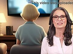 What if AI mom and handsome son play soccer turning into french foot fun?