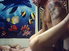 Behind scenes candice cumm's shaved pussy pounds italian machine with passion