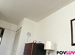 penelope stone, slam my latina teen pussy harder with that monster cock pov close-up ride!