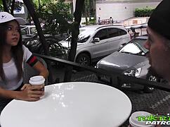 Tuktukpatrol grabs petite Thai teen for big cock blowjob and facial fun