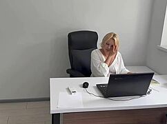 hey after work i bet that horny office secretary fingers her wet shaved milf pussy to orgasm watching porn right there