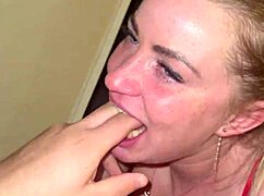 whoa my stepsis sexy blonde bombshell sucks monster cock homemade blowjob 😍💦